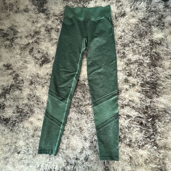 PINK by Victoria’s Secret Green Seamless Workout Leggings - Picture 4 of 8